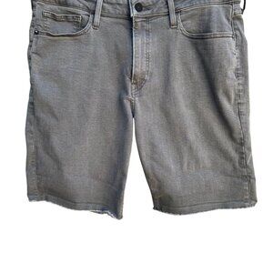 Express Mens Gray Stretch Relaxed Denim Frayed Cut Hem Casual Style Shorts 38